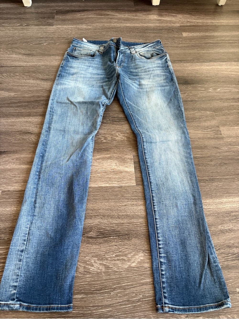 Buffalo David Bitton Evan-X Jeans Mens 33x34 Blue Slim Straight Stretch Denim